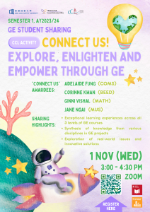 CONNECT US!  Explore, Enlighten and Empower through GE